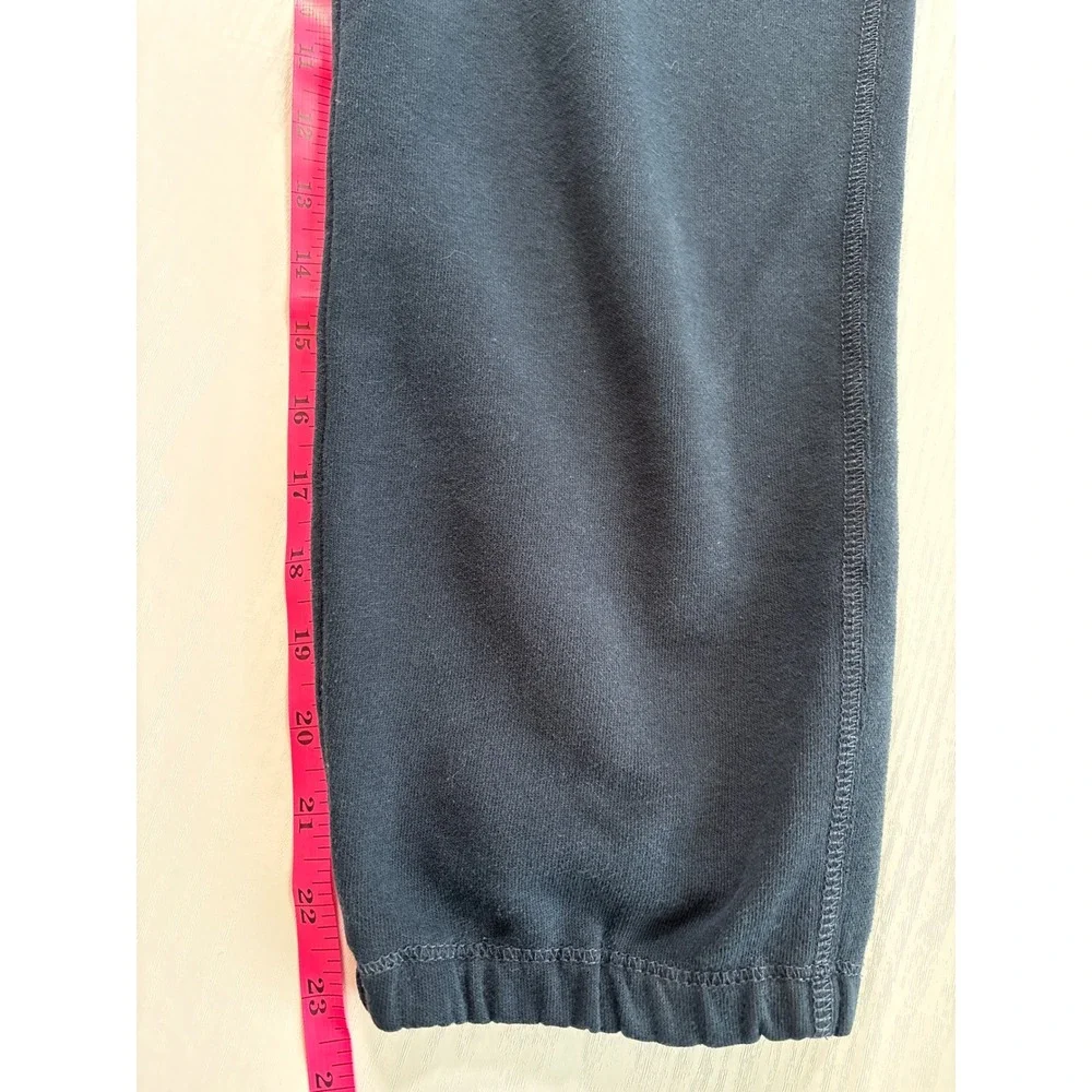 Hollister Y2K Navy Blue Fleece Joggers Embroidered Logo Drawstring Sweatpants M - Picture 6 of 7
